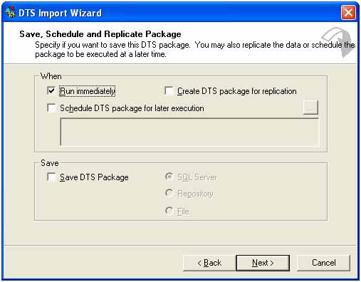 Import and export in SQL Server