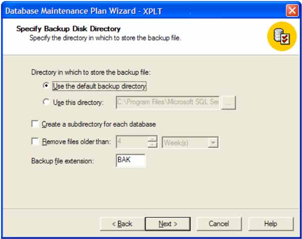 SQL Server maintenance plan