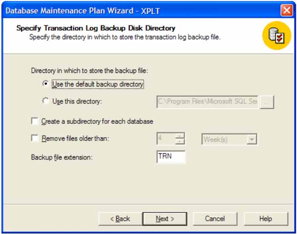 SQL Server maintenance plan