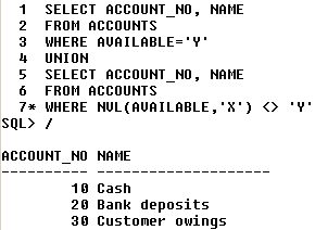 NULL values in a database