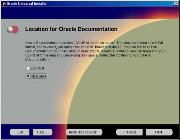 Oracle installation