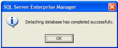 Moving the database 4