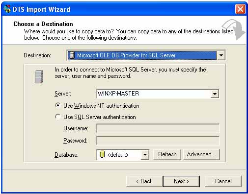 Import and export in SQL Server