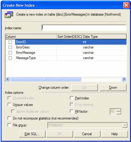 SQL Server indexes