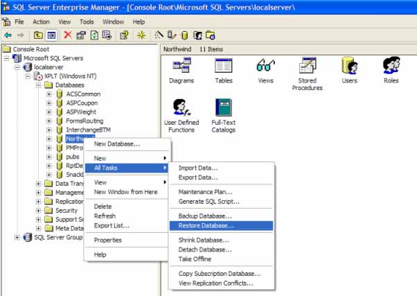 SQL Server Restore Database